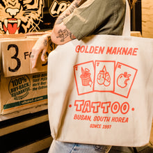 Load image into Gallery viewer, Golden Maknae Tattoo Tote
