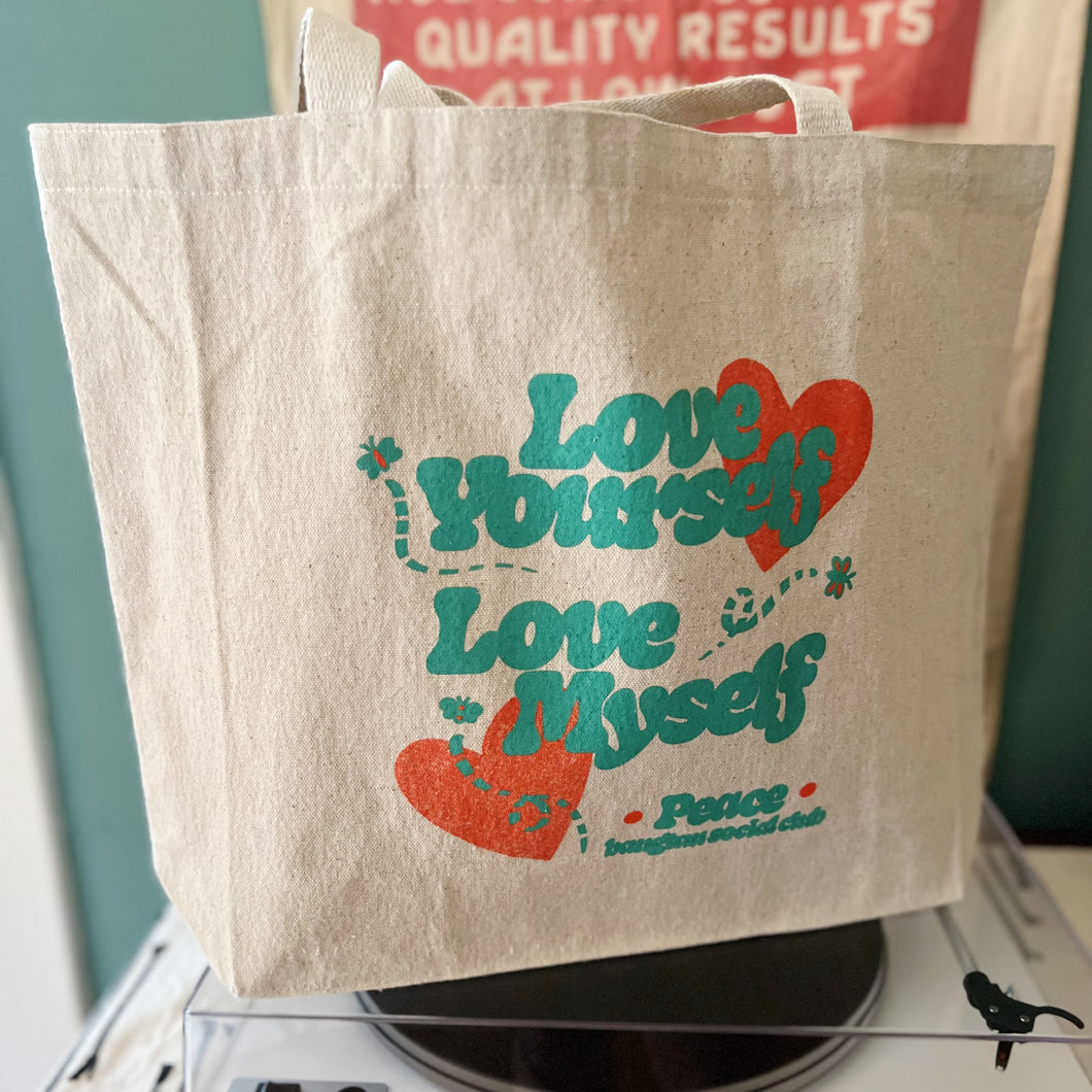 Love Yourself, Love Myself Gusseted Tote